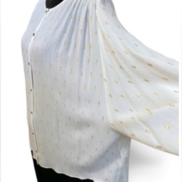 Zara Cream Button-Up Blouse - Picture 6 of 11